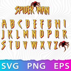 spider man font and lowercase letters