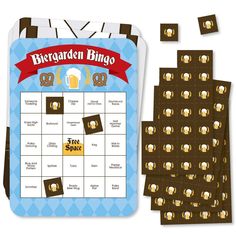 a board game with beer themed pieces on it