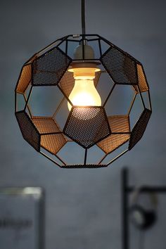 a light that is hanging from a ceiling