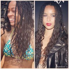 Zoey Kravitz Braids, Zoey Kravitz, Brown Braids, Braids Styling, Twists Hairstyles, Twisted Braid, Brand Moodboard, Twa Hairstyles