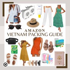 an image of a woman's packing guide with the words amazon vietnam packing guide