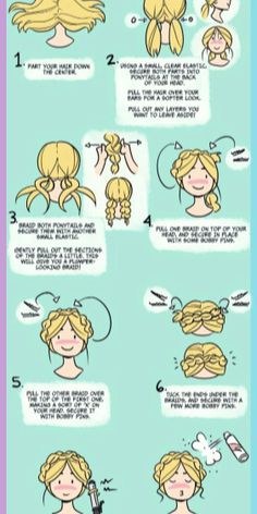 #braided #Easy #Hairstyles #Step #Tutorials Check more at http://fashion.aepx.net/14-easy-braided-hairstyles-and-step-by-step-tutorials/ Different Braid Hairstyles, Braid Hairstyles For Kids, Easy Toddler Hairstyles, Double French Braids, Morning Hair, Different Braids, Pull Through Braid