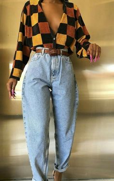 Moda Grunge, Look 80s, Look Retro, Thrifted Outfits, 90s Fashion Outfits, Bohol, 90s Outfit