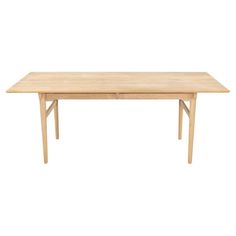 a wooden table with two drawers on one side and an extended leg, against a white background