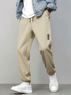 try this now limited addition Jogers Dama Outfit For Men, Jogger Pants Outfit For Men, Joggers For Men Outfits, White Joggers Outfit Men, White Sweatpants Outfit Men, Jogger Pants Outfit Hombre, Mens Clothing Styles Casual Pants, Sweatpants Outfit For Men, Jogging Outfit Men