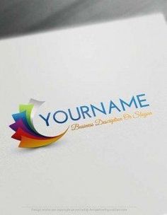 colorful arrows logo design on white paper