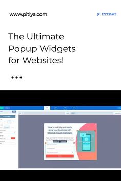 The Ultimate Popup Widgets for Websites! A screenshot of a web design tool displaying a popup creation interface. Website Popup, Word Of Mouth Marketing, Marketing Words, Form Builder, Email Marketing Services, Modern Website, Multi Step, Word Of Mouth