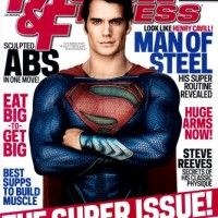 the cover of man of steel magazine with superman on it's chest and arms crossed