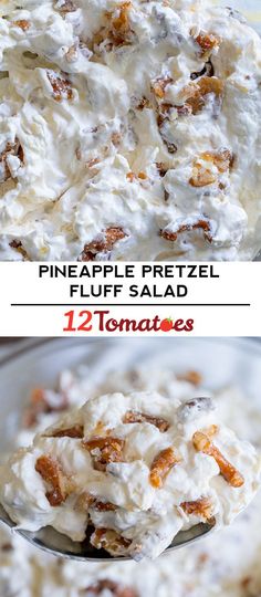 pineapple pretzel fluff salad is an easy and delicious side dish recipe