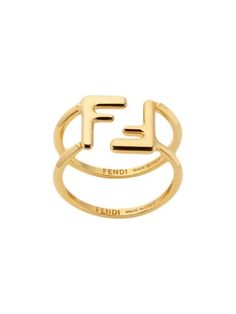 Fendi Ring, Fendi Jewelry, Ring Logo, Designer Rings, Fendi Logo, Going For Gold, July 18th, Monogram Ring, Famous Fashion