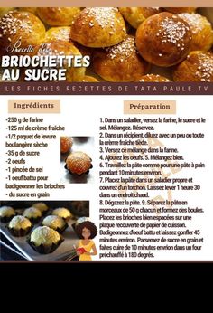 an advertisement for breads and muffins in french