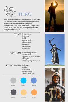 Hero brand archetype in personal branding Brand Archetypes Hero, The Hero Archetype, Hero Archetype Branding, Warrior Archetype, Archetype Cards, Hero Archetype, 12 Archetypes, Jungian Archetypes