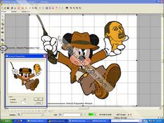 an animated cartoon character is shown in the screen capturer window, and then appears to be drawn