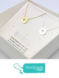 two personalized necklaces in a gift box