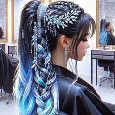 Hairstyles For Long Hair Braids Black, Cute Hairstyles To Draw, Fantasy Braids, Hairstyle For Woman, Exotic Hair Color, Hairstyle For, Easy And Beautiful Hairstyles, Trending Hair, Hairstyle Examples