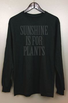 Black on Black Long Sleeve T-Shirt | Gothic Nu goth All Black Everything Emo clothing Soft grunge Murdered out | Sunshine Is For Plants by BecauseSkulls Emo Halloween, Murdered Out, Emo Clothing, Look Grunge, Tokyo Street Fashion, Black Everything, Hipster Grunge, Hipster Outfits