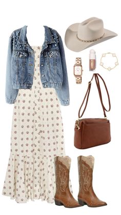 Casual Country Outfits, Modest Casual Outfits, Cowgirl Dresses, Modesty Outfits, Western Wear Outfits, Looks Country, Cute Modest Outfits, Western Style Outfits, Cowboy Outfits