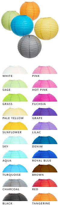 an image of different colored paper lanterns