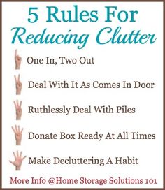 five rules for rejuicing clutter