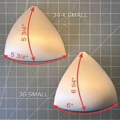 "Triangle Bra Cup Inserts- Sizes 34-40 Premium quality foam, Tricot lined in Light Beige. Nicely shaped contoured molded cups. These cups are even padding, and perfect as removable inserts, or sewn in to shelf bras or bikini tops. See below reference guide for measurements and photos in listing. 34-XSMALL bra cup measures 5 3/4\" Long along the center, 5 3/4\" along the bottom curve. Approx. reference bra sizes: 32B, 34A 36-SMALL bra cup measures 6\" Long along the center, 6\" along the bottom c Filled Donuts, Small Bra, Tricot Fabric, Bra Cup, Cup Sizes, Triangle Bra, Feb 2, Shelf Bra, Beach Resort