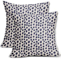 PRICES MAY VARY. Linen High-quality Material: Linen, breathable, soft, thick, comfortable to touch. Warm tips: pillows insert is not included. Standard Size: 20 X 20 inch (50cm X 50cm). Our navy polka dot throw pillow covers use a high quality invisible zipper on one side, beautiful and sturdy, pulls smooth, easy to wear. Boho Decor: Our navy and cream pillow covers have the same design on both sides. And the navy dot print pattern will create bohemian style to your room quickly. Suitable for de Chinoiserie Pillow Covers, Light Blue Pillows, Cream Pillow Covers, Cream Pillow, Polka Dot Pillow, Cream Throw Pillows, Navy Blue Pillows, Cream Throw, Square Cushion Cover