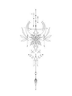 a drawing of an intricate design on a white background