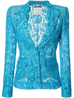 Compre Moschino Blazer de renda. Moschino Blazer, Lace Blazer Jacket, Moschino Jacket, Lace Blazer, Blazer Blue, Glamour Dress, Lace Jacket, Blazer Designs