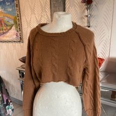 Cozy And Warm And Stylish - Size Small - 21" Chest Seam To Seam / 13" Length Crop Sweater, Free People Sweaters, Free People Sweater, Cropped Sweater, Cable Knit, Scoop Neck, Cashmere, Free People, Sweaters For Women