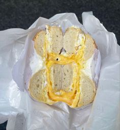 there is a sandwich with cheese on it