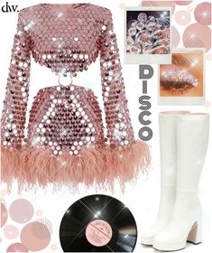 Disco Theme Parties Outfit, Disco 70s Outfit Woman, Disco Themed Birthday Party Outfits, Disco Glam Outfits Party, Disco Party Outfit Ideas Women, Disco Aesthetic 70s Outfit, 70s Disco Glam Outfit, Disco Inferno Outfit, Groovy Disco Outfit