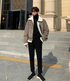 Asian Turtleneck Outfit Men, Korean Winter Clothes Men, Korean Winter Outfit Men, Korean Men Winter Outfit, Winter Outfits Men Korean, Korean Winter Outfits Men, Pinterest Winter Outfits, Winter Korean Outfits, Outfits Ideas Korean