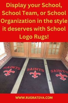 School Logo Rugs School Organization, School Mascot, School Spirit, Custom Logo, Rats