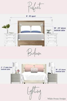 three different types of bedding are shown in this graphic diagram, with the names and description