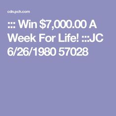 ::: Win $7,000.00 A Week For Life! Jonathan criddle Claim my unique #6900 it win pch win it all and end gwy 8800 Prize Giveaway, Winner Announcement, Lottery Winner, Publishers Clearing House