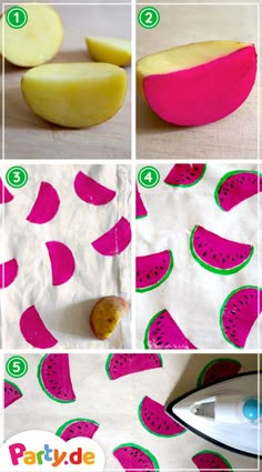 how to make a watermelon paper bag with pictures and instructions for making it