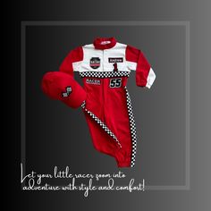 🏎️ Get Set, Go! Your Little Racer is Ready to Speed into Fun! 🚗💨


✨ Built to Last: Crafted from premium cotton gabardine, this suit is as comfy and durable as it is stylish—ready for all-day action.
🏁 Authentic Racer Look: Bold stripes and embroidered patches make them feel like a true champion on and off the track.
🎨 Custom Touches: Add their name, lucky number, or team logo to make it uniquely theirs.
🎩 Complete the Outfit: Comes with a matching hat to top off the ultimate racing style.

Let your little speedster take the lead and race into unforgettable adventures—imagination is the only limit! 🚗✨