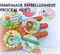 the handmade embellishment process video is being displayed