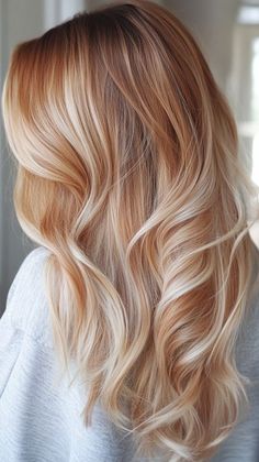 #hairstyles #autumn hair #hair tutorial #cheveux d'automne #braided hair tutorial #coiffure femme plus de 50 ans #fall hair colors #fall hair color trends for brunettes #back to school hairstyle #bangs with long hair #rockabilly hair tutorial #messy bun tutorial #easy curly hairstyles #fall hair #curly hairstyles #bored panda coin #bored panda #low lights for blonde hair #hairstyle for every hair type #boy hair cut #festive hairstyle #summer hair care Peach Highlights, Copper Blonde Hair, Strawberry Blonde Highlights, Red Blonde Hair, Strawberry Blonde Hair Color, Copper Hair Color, Hairstyles For Medium Length Hair