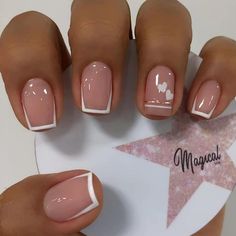 Girly Acrylic, French Manicure Nails, Girly Acrylic Nails, Work Nails, Short Square Acrylic Nails, Acrylic Nails Coffin Short, Short Acrylic Nails Designs, Short Nail Designs, Pink Acrylic Nails