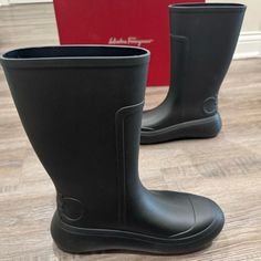 Salvatore Ferragamo Gancini Logo Rubber Rainboots Rain Boot Nwt Msrp $630 Women’s Size: 8 Brand New Never Worn With Shoe Box Accepting Offers Also Have Men’s Sizes Available Salvatore Ferragamo Shoes, Ferragamo Shoes, Rain Boot, Winter Rain, Shoe Box, Salvatore Ferragamo, Rain Boots, Women Shoes, Brand New