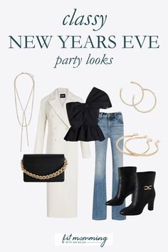 Looking for the perfect ensemble to celebrate? Discover stunning New Year’s Eve Party Outfit Ideas in this guide, featuring the latest Women's Style trends. From dazzling dresses to elegant jumpsuits, these New Year’s Outfit Ideas For Women will have you feeling confident and stylish as you welcome the New Year. Party Outfit Ideas For Women, New Years Eve Party Outfits, Gameday Fashion, Glamorous Gowns, Trendy Date Night Outfit, Black Sequin Top, Outfit Ideas For Women, Jeans With Heels