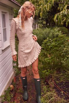 Hunter Boots Outfit, The Maxx, Sweater Mini Dress, Anais Nin, California Casual, Summer Inspo, Women Lifestyle, Mini Sweater Dress, Hunter Boots