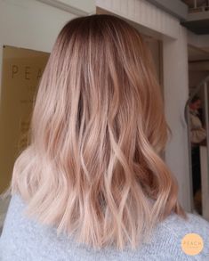 Color Ideas For Blonde Hair, Light Strawberry Blonde Hair, Ideas For Blonde Hair, Peach Blonde, Rose Blonde Hair, Best Hair Color Ideas, Champagne Hair, Peach Strawberry