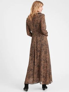 Heritage Sheer Maxi Shirt Dress | Banana Republic Chocolate Clothes, Burnout Fabric, Maxi Dresses Fall, Maxi Shirts, Dress Long Sleeves, Maxi Shirt Dress, Our Legacy, Georgette Fabric, Heritage Collection