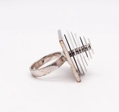 Pol Bury Belgium 1968 2002 Rare Sculptural Kinetic Platforms Ring In 18Kt Gold For Sale at 1stDibs Kinetic Ring, Tate Museum, Kinetic Jewelry, Vintage Modern Jewelry, Alexander Calder, Gold For Sale, Op Art, Guinness, Modern Jewelry