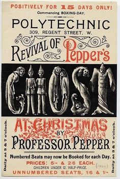 an old concert poster for the revival of pepper's christmas show in liverpool, england