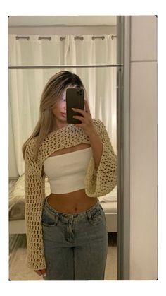 Crochet Clothing And Accessories, Looks Street Style, Festival Looks, Cute Simple Outfits, Really Cute Outfits, Teen Fashion Outfits, Crochet Fashion, Outfits Casuales, Cute Casual Outfits