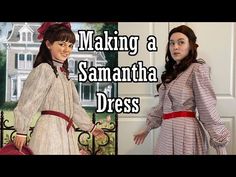 two women in dresses standing next to each other with the caption making a sammatha dress