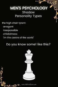 Every man has blueprints deep within his psyche that govern how he behaves. If you use them right, you can reach your goals. But use the shadow types and they'll burn you to the ground. In-depth guide on these personality types and how they work linked. King, Warrior, Magician, Lover By Dougals & Robert King Warrior Magician Lover, King Warrior, Character Analysis, Reach Your Goals, The Shadow, Every Man, Personality Types, The Magicians, Did You Know