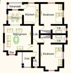 a floor plan for a house with three rooms